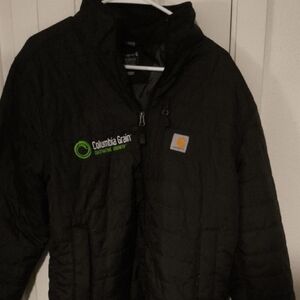 Carhartt Black Quilted Jacket with Logo